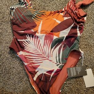 Vitamin A womens One Piece Bathing Suit in Tropical Leaf Print